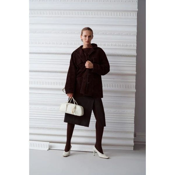 Oroton Suede Jacket - Oroton Jackets - Australian Heritage Luxury - Shop at Coveti