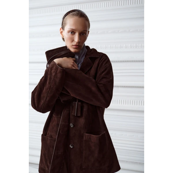 Oroton Suede Jacket - Oroton Jackets - Australian Heritage Luxury - Shop at Coveti
