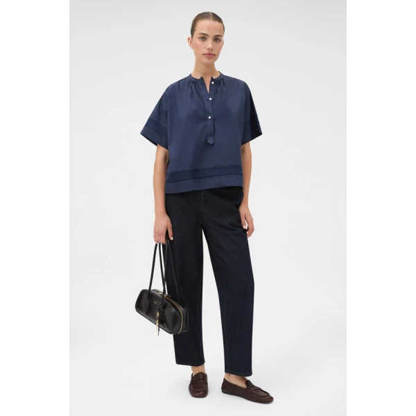 Oroton Trim Detail Smock - Oroton Tops - Australian Heritage Luxury - Shop at Coveti