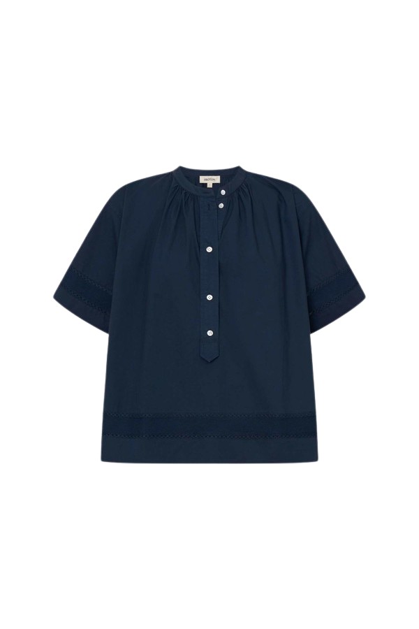 Oroton Trim Detail Smock - Oroton Tops - Australian Heritage Luxury - Shop at Coveti