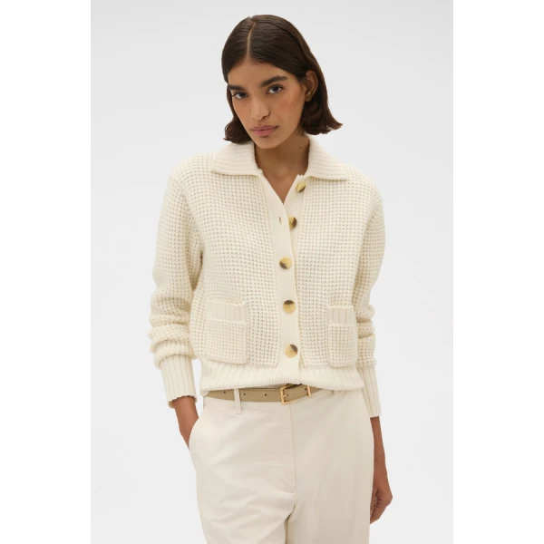 Oroton Waffle Cardigan - Oroton Knitwear - Australian Heritage Luxury - Shop at Coveti