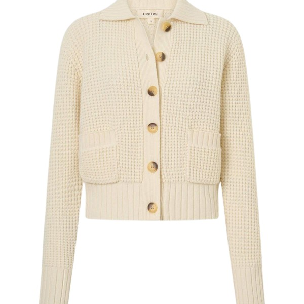 Oroton Waffle Cardigan - Oroton Knitwear - Australian Heritage Luxury - Shop at Coveti