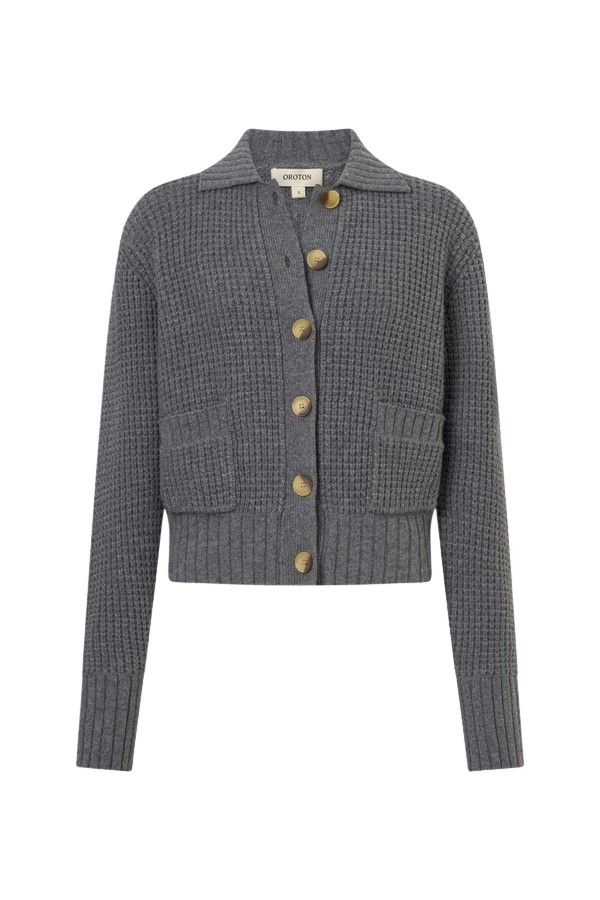 Oroton Waffle Cardigan - Oroton Knitwear - Australian Heritage Luxury - Shop at Coveti