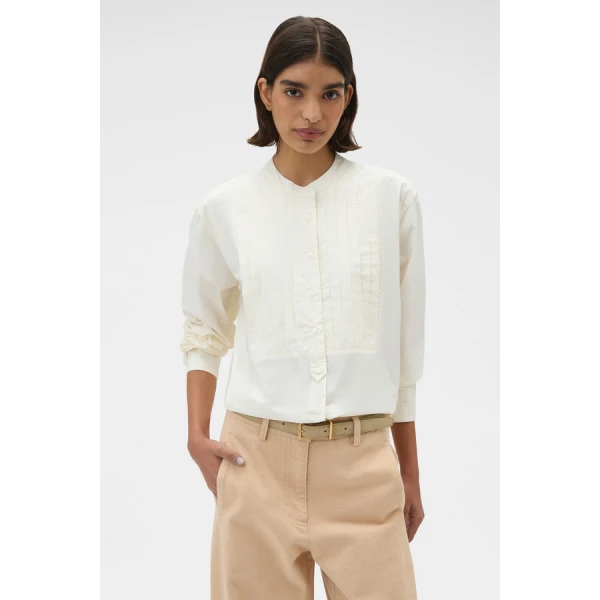Oroton Washed Pleated Shirt - Oroton Tops - Australian Heritage Luxury - Shop at Coveti