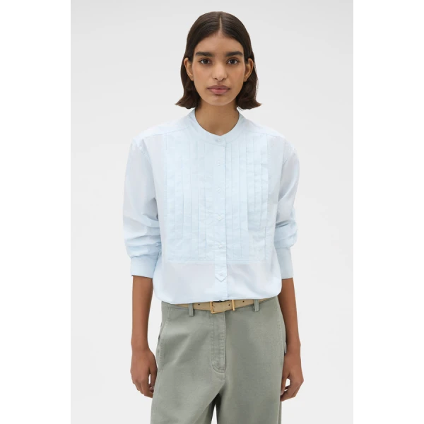 Oroton Washed Pleated Shirt - Oroton Tops - Australian Heritage Luxury - Shop at Coveti