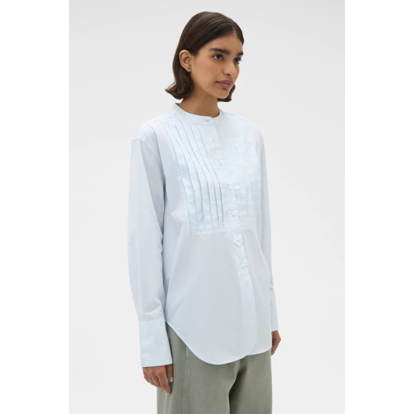 Oroton Washed Pleated Shirt - Oroton Tops - Australian Heritage Luxury - Shop at Coveti