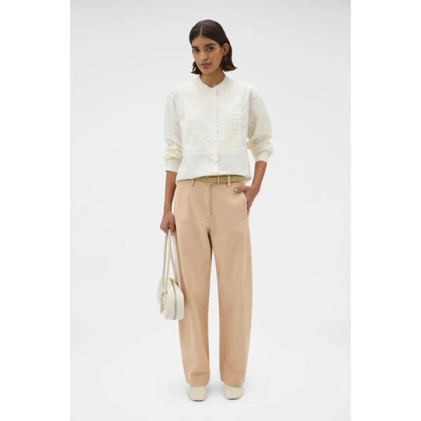 Oroton Washed Pleated Shirt - Oroton Tops - Australian Heritage Luxury - Shop at Coveti