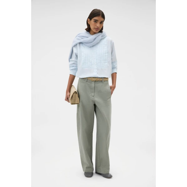 Oroton Washed Pleated Shirt - Oroton Tops - Australian Heritage Luxury - Shop at Coveti