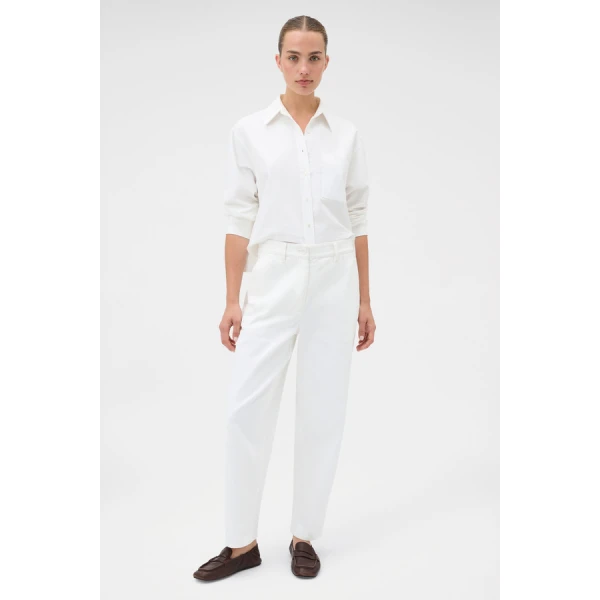 Oroton White Twill Pant - Oroton Pants - Australian Heritage Luxury - Shop at Coveti