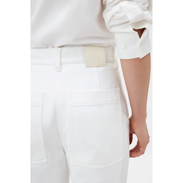 Oroton White Twill Pant - Oroton Pants - Australian Heritage Luxury - Shop at Coveti