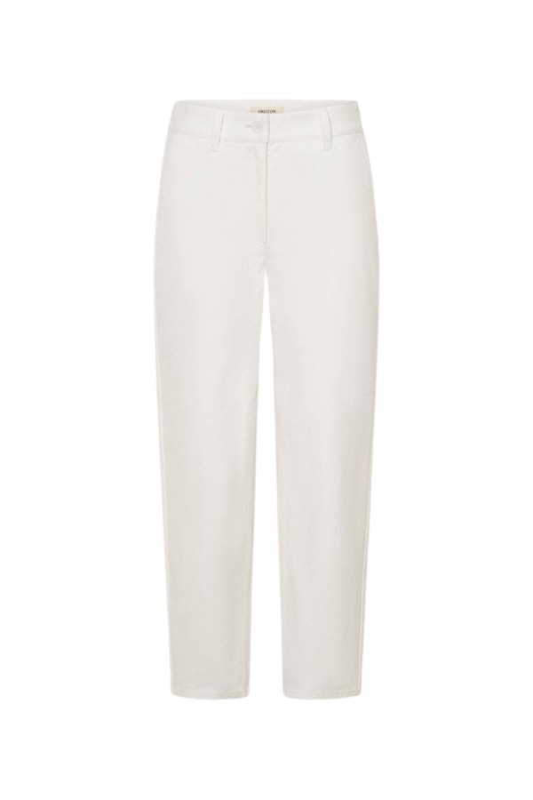 Oroton White Twill Pant - Oroton Pants - Australian Heritage Luxury - Shop at Coveti