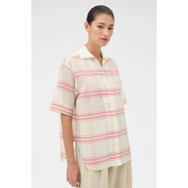 Oroton Windowpane Check Shirt - Oroton Tops - Australian Heritage Luxury - Shop at Coveti