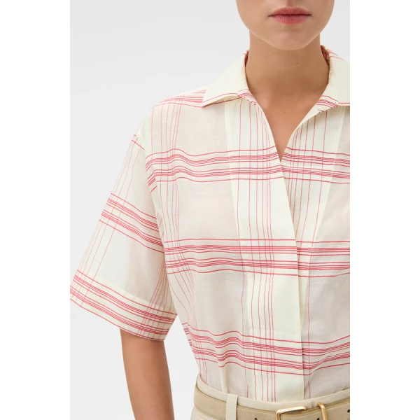 Oroton Windowpane Check Shirt - Oroton Tops - Australian Heritage Luxury - Shop at Coveti