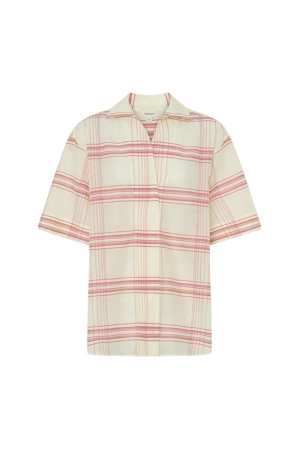 Oroton Windowpane Check Shirt - Oroton Tops - Australian Heritage Luxury - Shop at Coveti