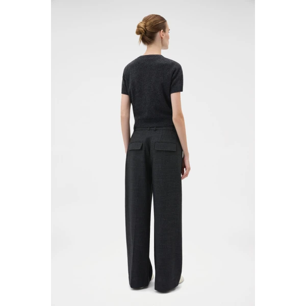 Oroton Wool Flat Front Pant - Oroton Pants - Australian Heritage Luxury - Shop at Coveti