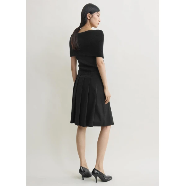Beaded Pleat Skirt White - Image 3