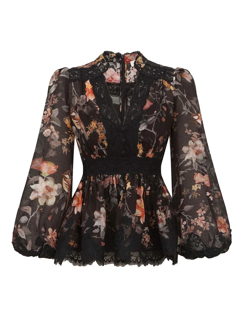 Zimmermann Carousel Lace Peplum Blouse | Ready to Wear Collection Coveti Elevate your elegance in this Zimmermann Tops available now at Coveti