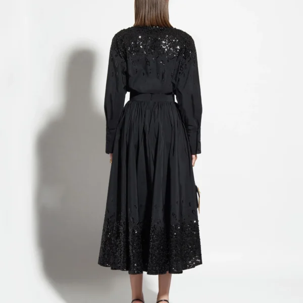 Zuhair Murad Taffeta Paillettes Shirt - Tops - Lebanese Haute Couture and Evening Gowns at Coveti