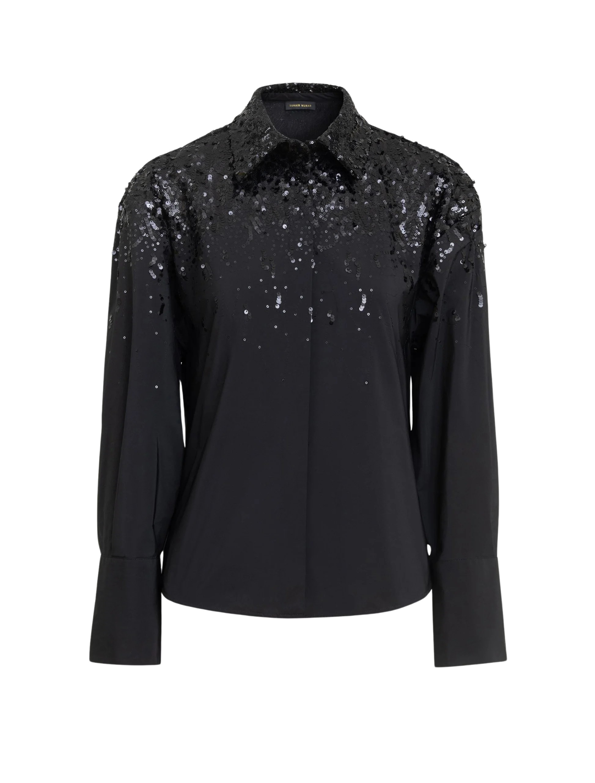 Zuhair-Murad-Taffeta-Paillettes-Shirt-scaled36436_nobg Zuhair Murad Taffeta Paillettes Shirt - Tops - Lebanese Haute Couture and Evening Gowns at Coveti