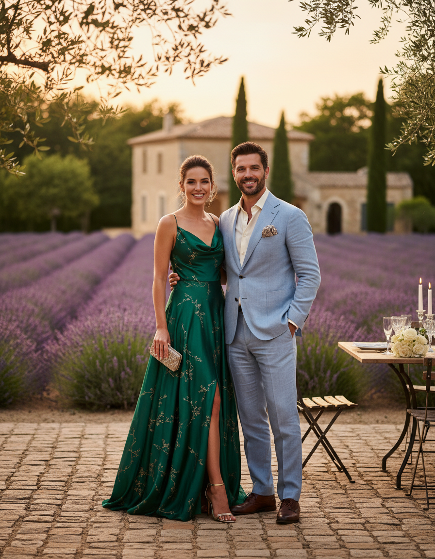 Gemma Deeks Style Guide: Cocktail Attire Anniversary in Provence France Summer 2026