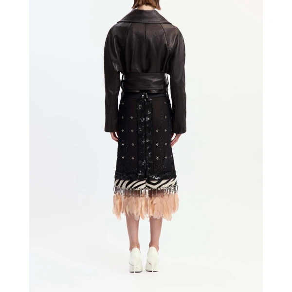 Elevate your elegance in this 16Arlington Skirts from the luxury feather dress edit
