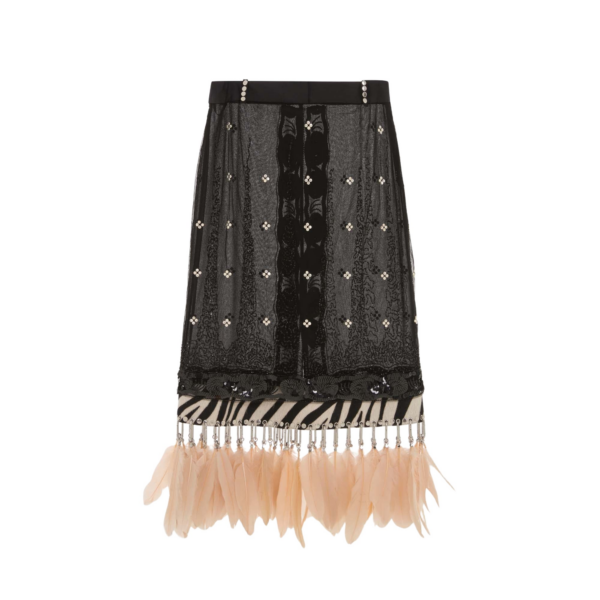 Elevate your elegance in this 16Arlington Skirts from the luxury feather dress edit