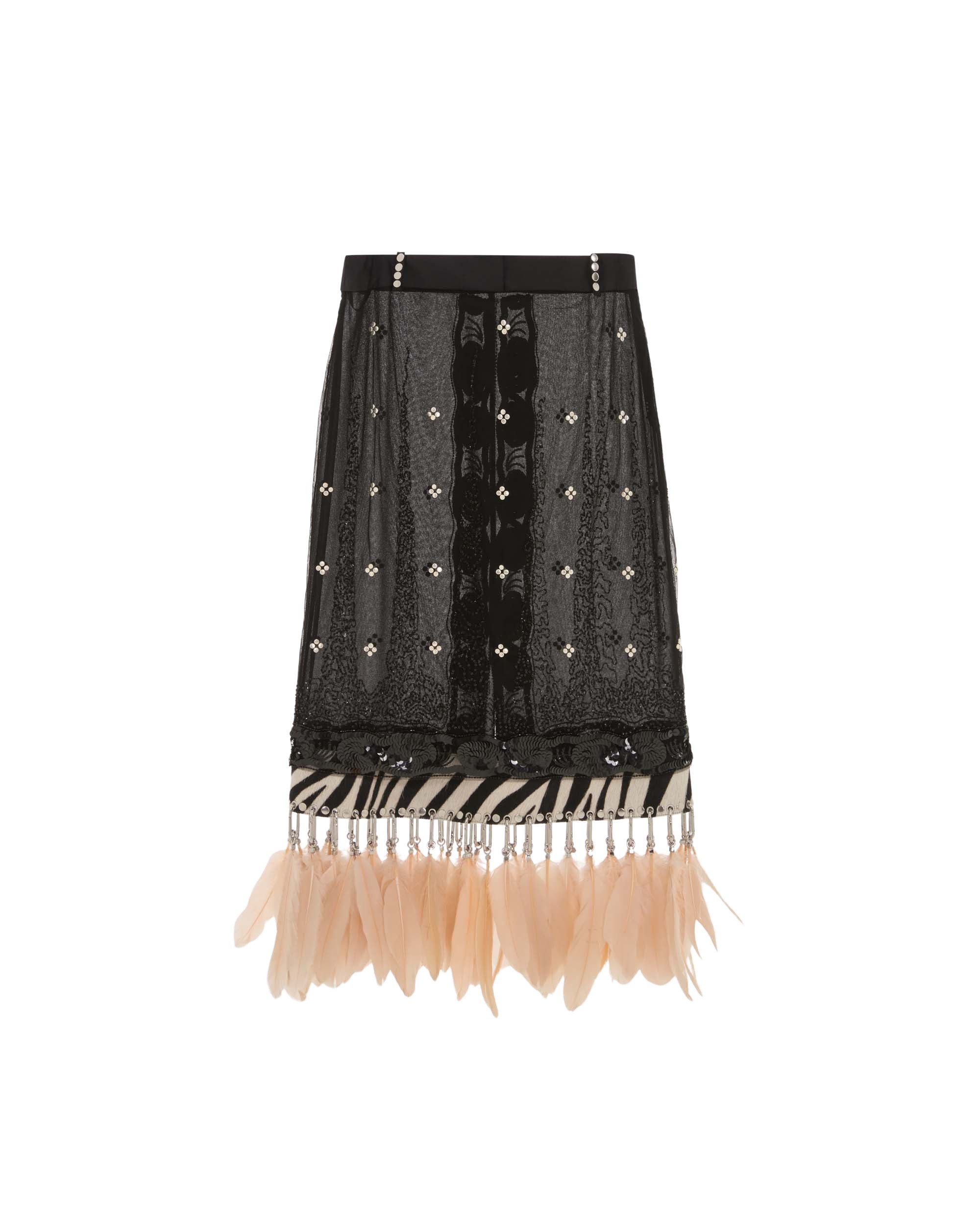 Elevate your elegance in this 16Arlington Skirts from the luxury feather dress edit
