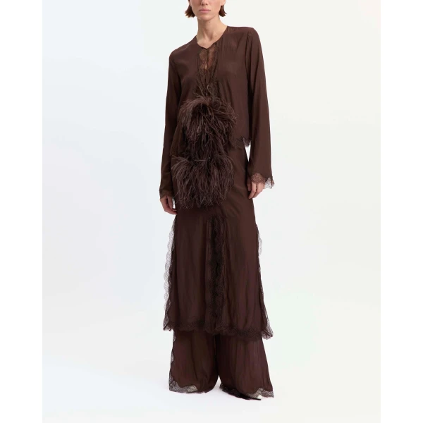 Elevate your elegance in this 16Arlington Knitwear from the luxury feather dress edit