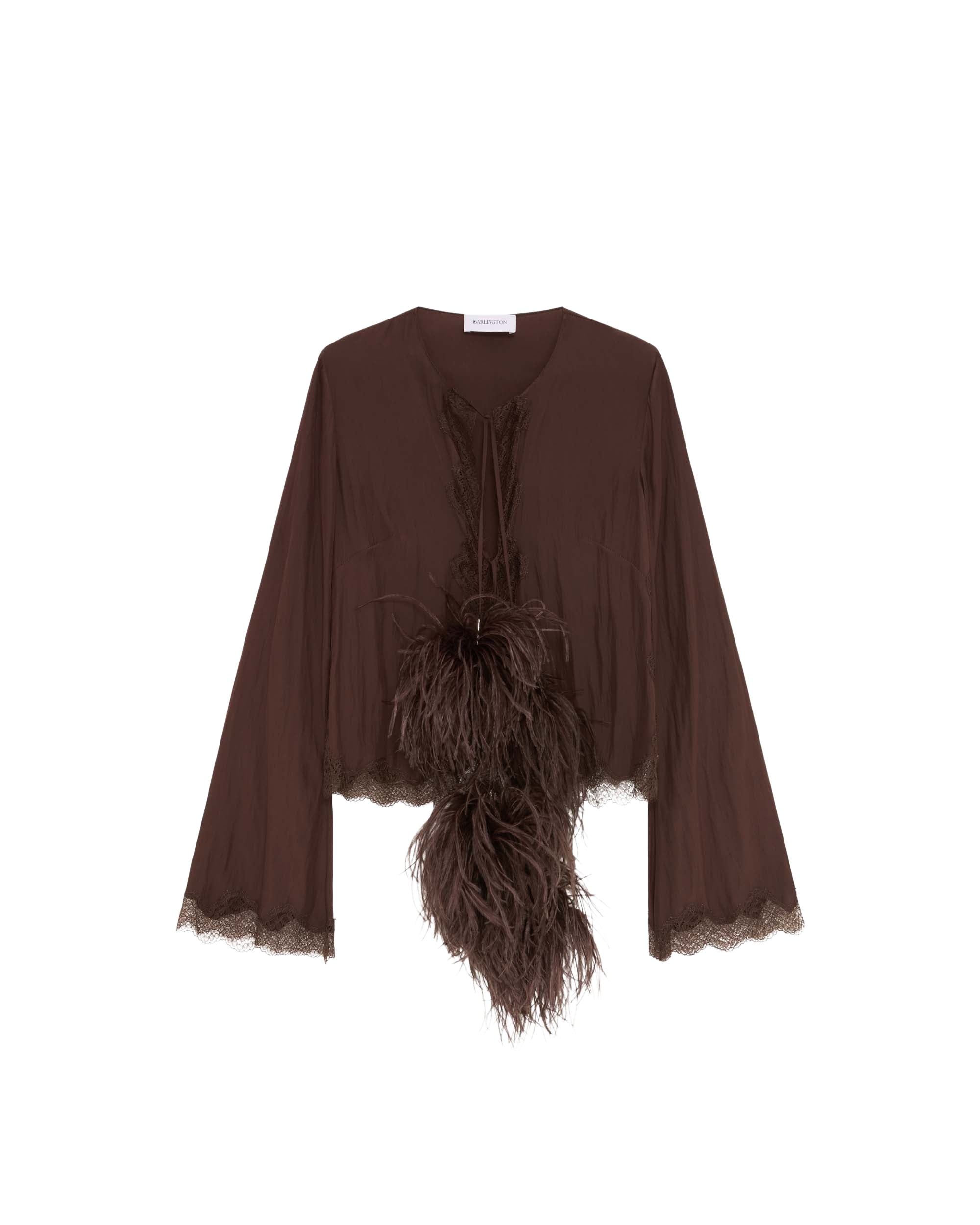 Elevate your elegance in this 16Arlington Knitwear from the luxury feather dress edit