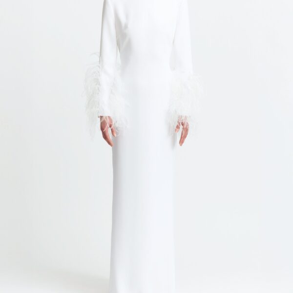 Elevate your elegance in this 16Arlington Dresses from the luxury feather dress edit