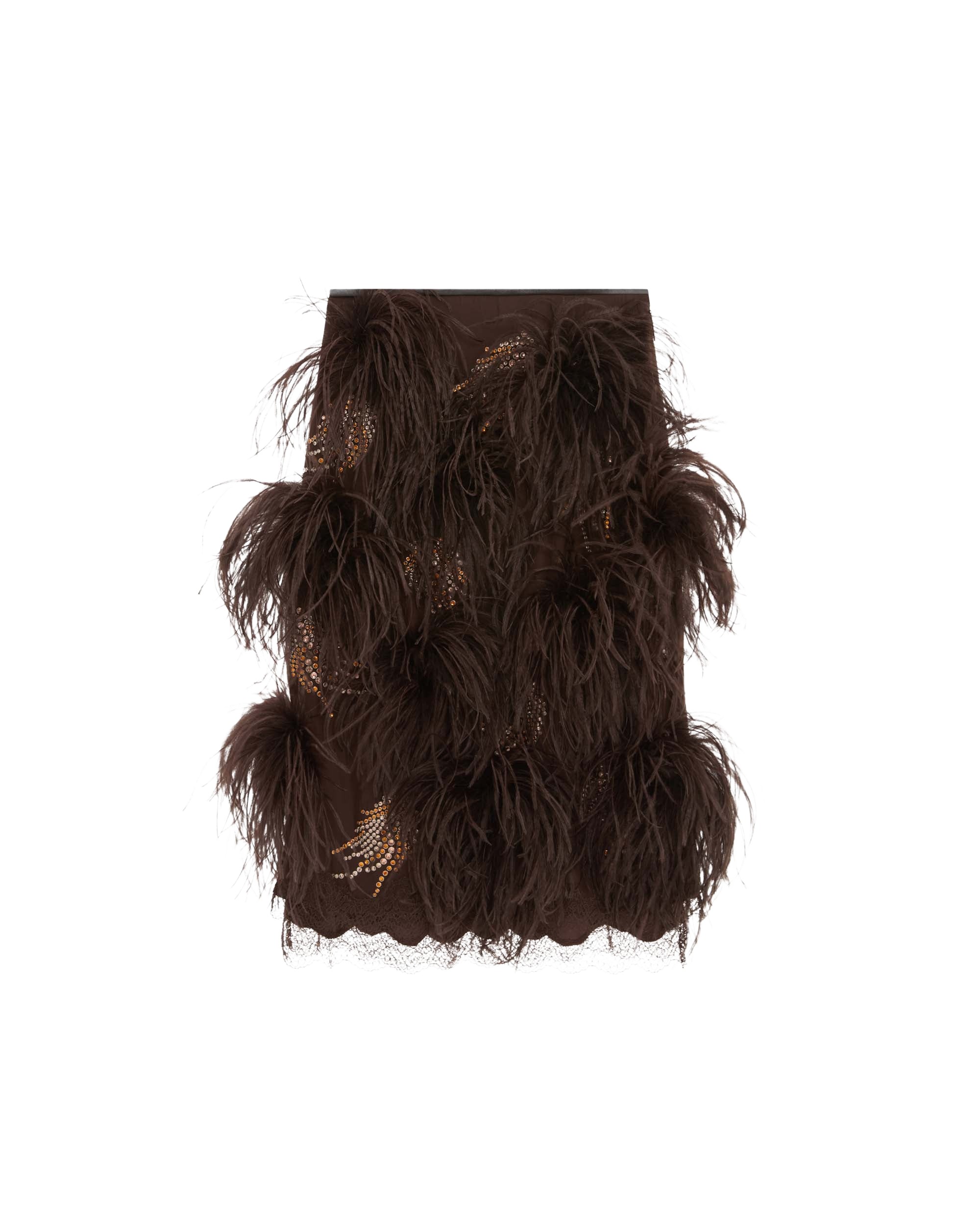 Elevate your elegance in this 16Arlington Skirts from the luxury feather dress edit