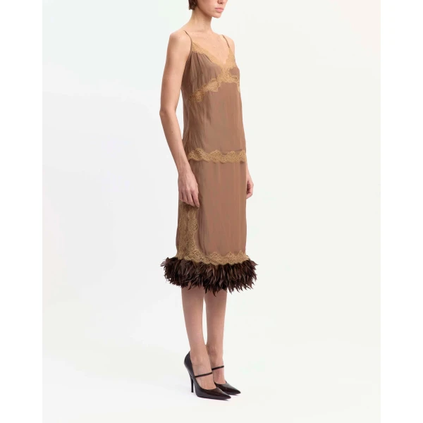 Elevate your elegance in this 16Arlington Tops from the luxury feather dress edit
