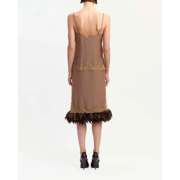 Elevate your elegance in this 16Arlington Tops from the luxury feather dress edit