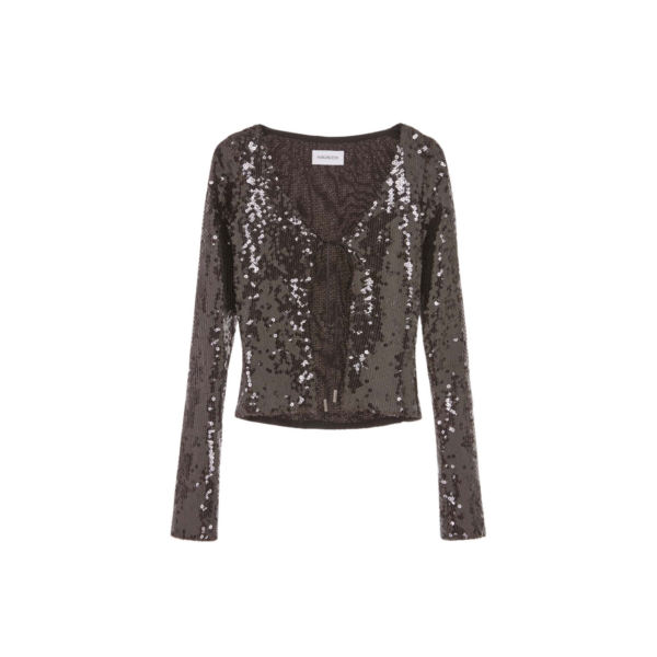 Elevate your elegance in this 16Arlington Knitwear from the luxury feather dress edit