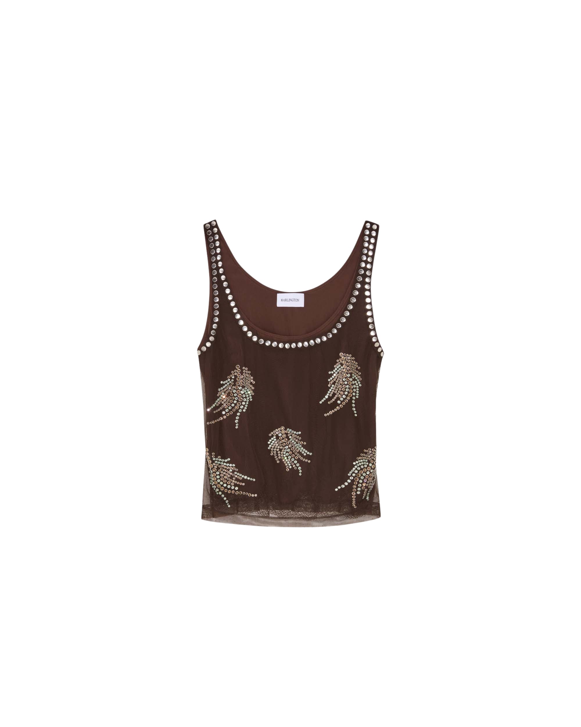 Elevate your elegance in this 16Arlington Tops from the luxury feather dress edit