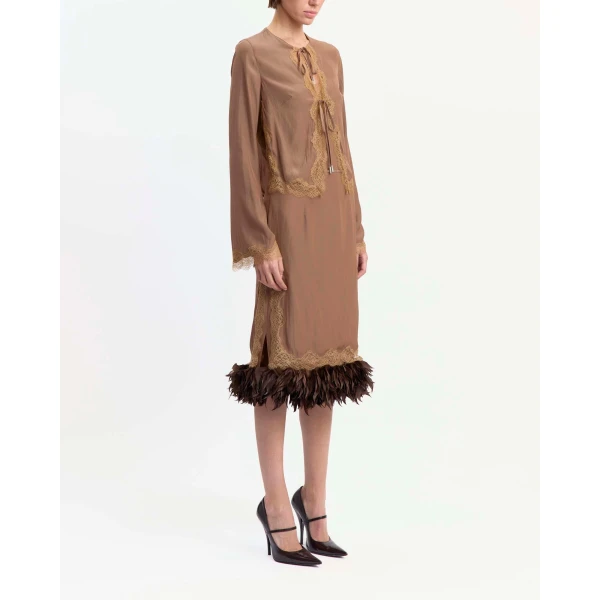 Elevate your elegance in this 16Arlington Knitwear from the luxury feather dress edit