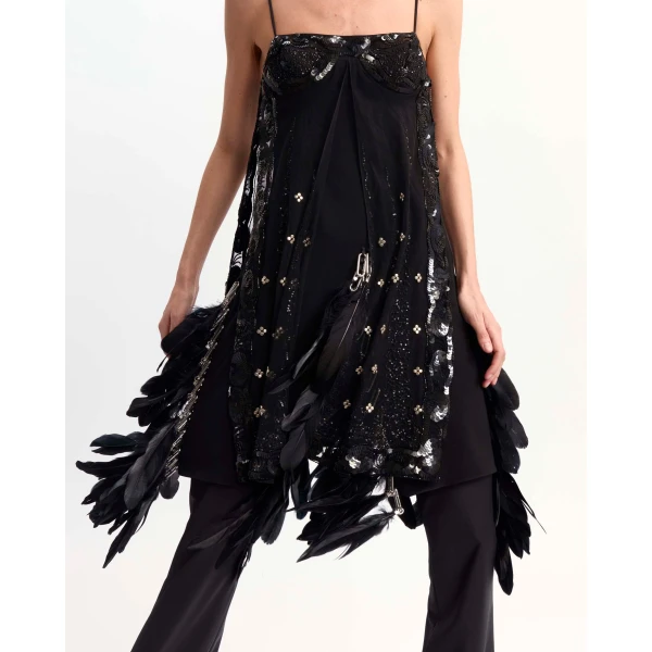 Elevate your elegance in this 16Arlington Dresses from the luxury feather dress edit