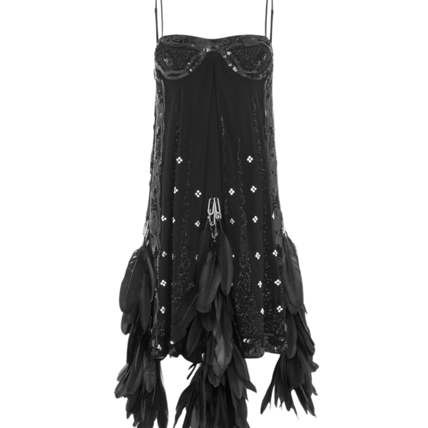 Elevate your elegance in this 16Arlington Dresses from the luxury feather dress edit