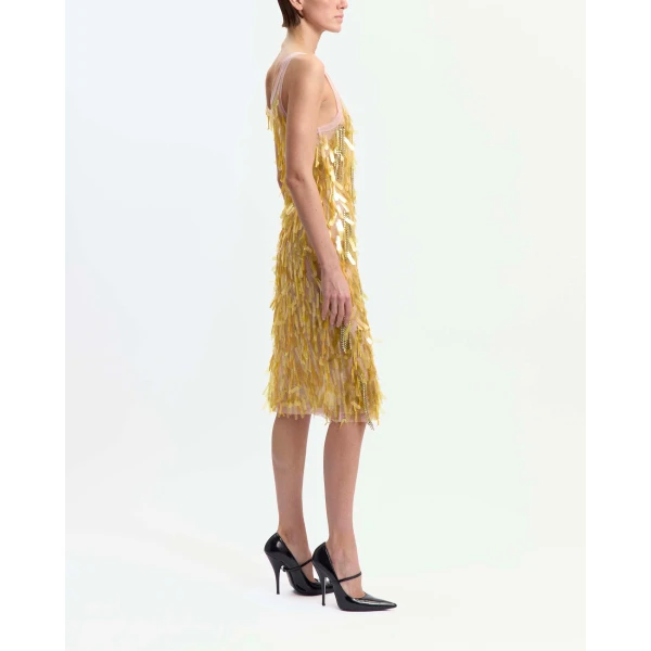 Elevate your elegance in this 16Arlington Dresses from the luxury feather dress edit
