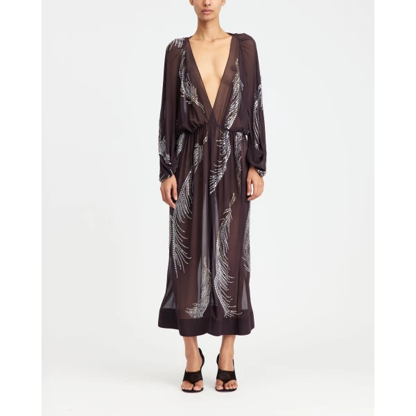 Elevate your elegance in this 16Arlington Dresses from the luxury feather dress edit
