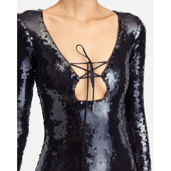 16Arlington Solaria Midi Dress in Sequin, view 5