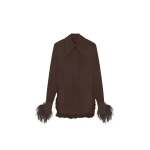 Elevate your elegance in this 16Arlington Tops from the luxury feather dress edit