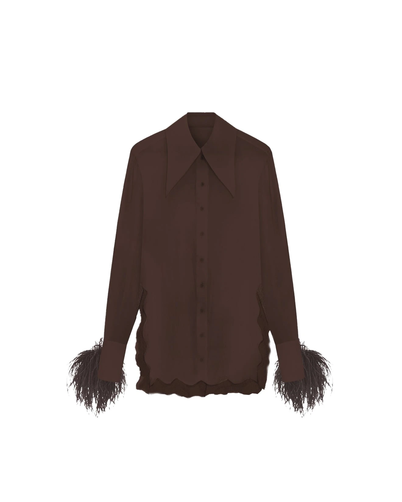 16Arlington-Tio-Shirt-In-Satin-coveti77750_nobg Elevate your elegance in this 16Arlington Tops from the luxury feather dress edit