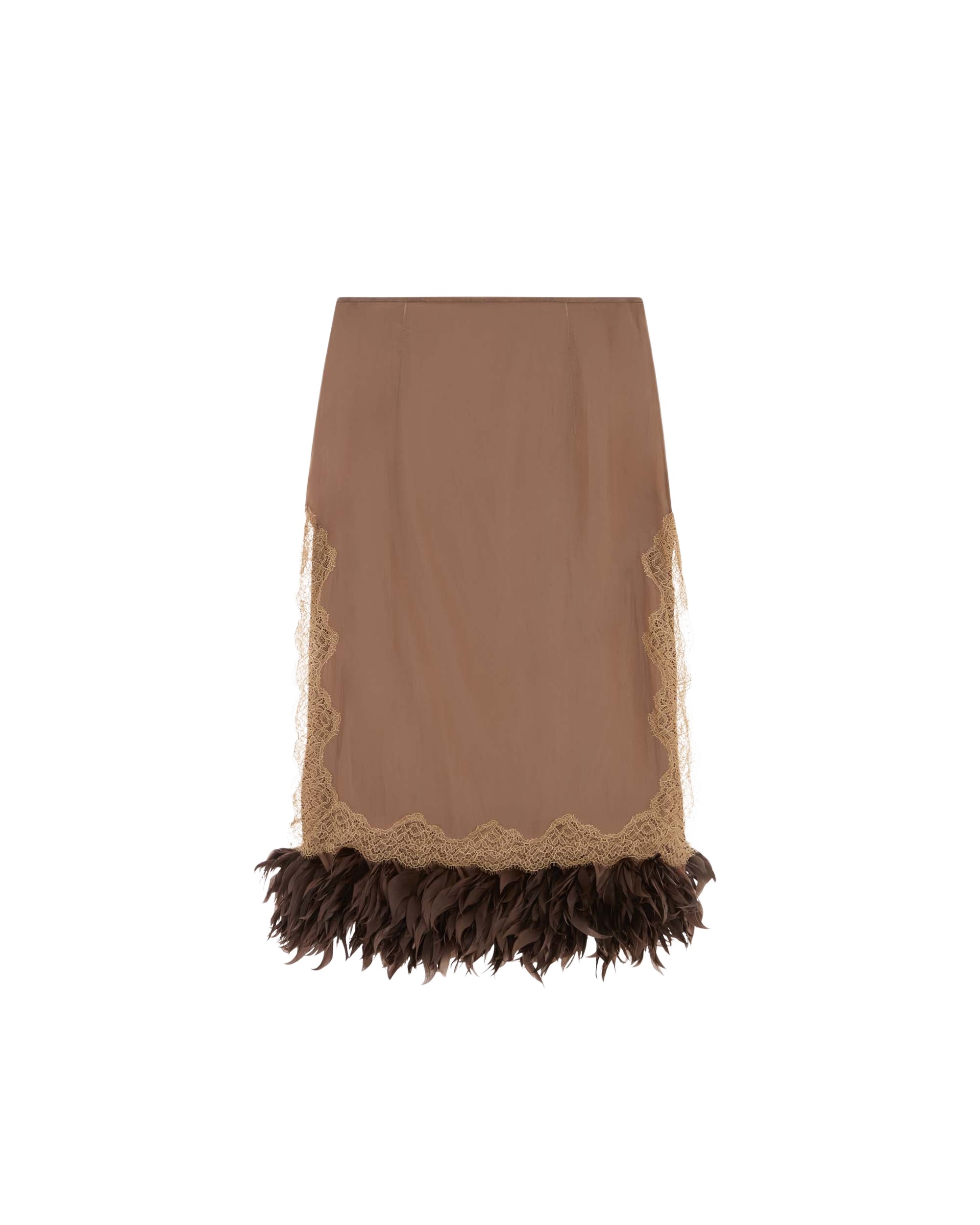 Elevate your elegance in this 16Arlington Skirts from the luxury feather dress edit