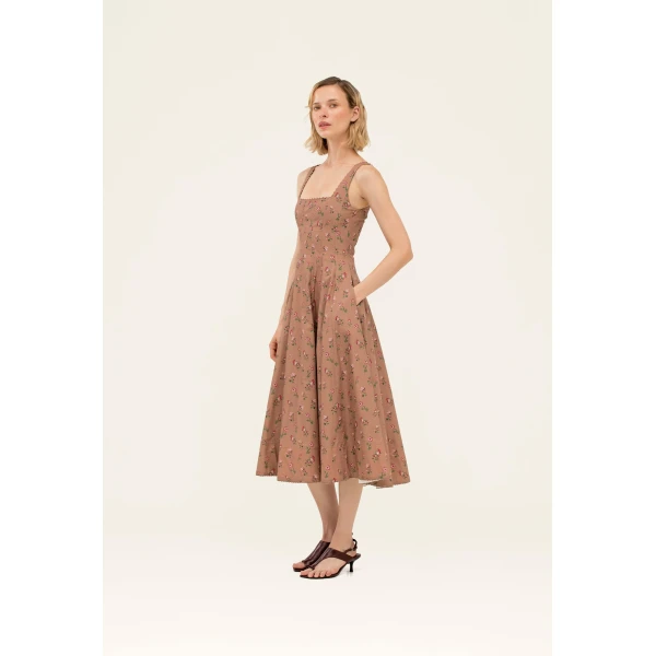 Agua By Agua Bendita Frontera Quebrada Midi Dress, view 4