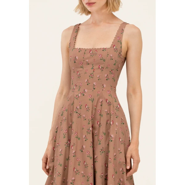 Agua By Agua Bendita Frontera Quebrada Midi Dress, view 6