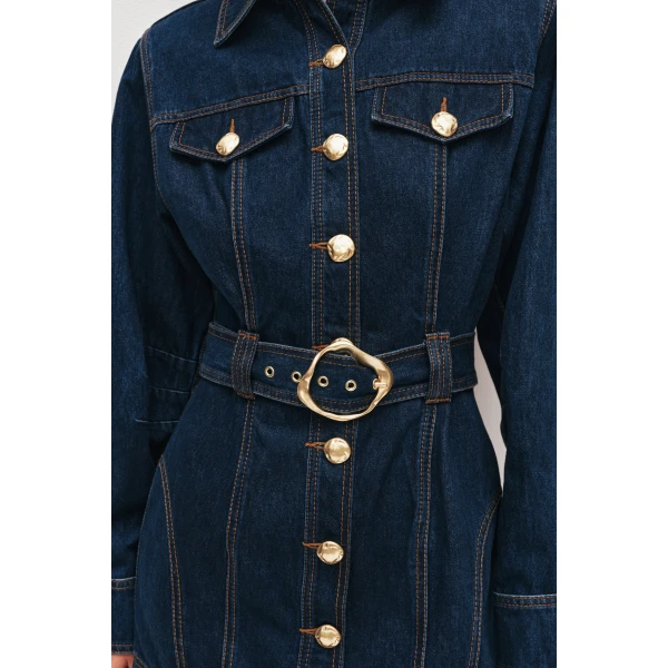 Aje Elodi Denim Mini Dress, view 4