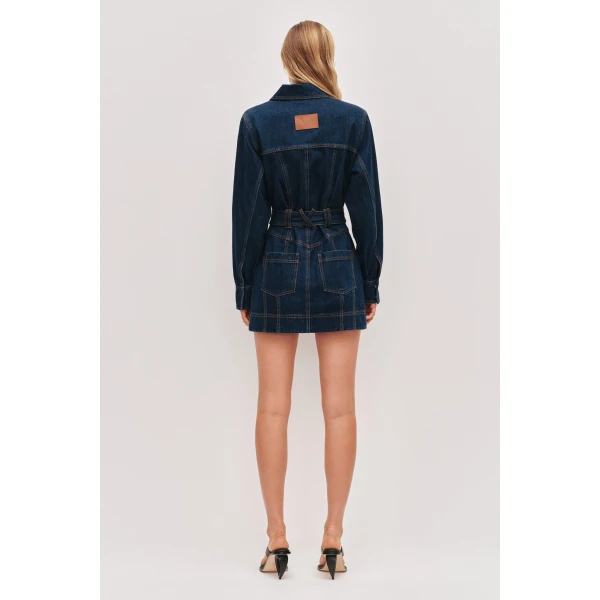 Aje Elodi Denim Mini Dress, view 6