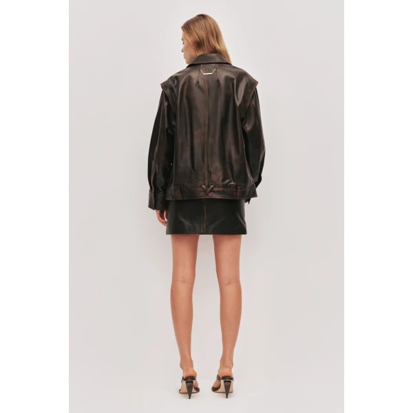 Aje Vexa Leather Jacket, view 5