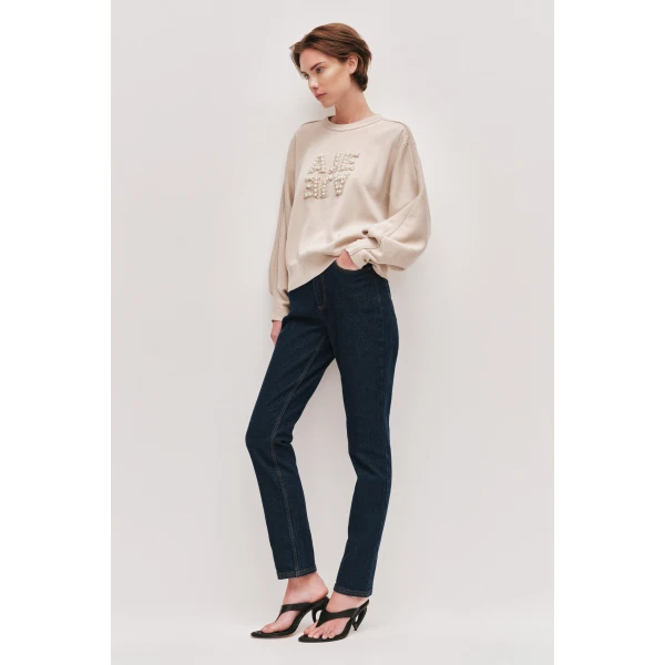 Aje Andie Pearl Logo Jumper Knit, view 3